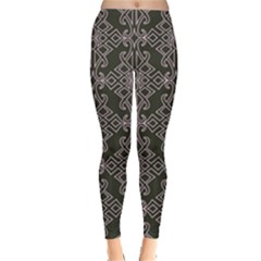 Line Geometry Pattern Geometric Leggings  by Amaryn4rt