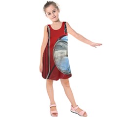 Antique Car Auto Roadster Old Kids  Sleeveless Dress by Amaryn4rt