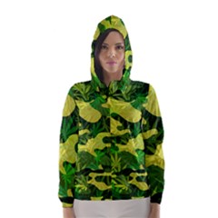 Marijuana Camouflage Cannabis Drug Hooded Wind Breaker (women) by Amaryn4rt