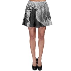 Stag Deer Forest Winter Christmas Skater Skirt by Amaryn4rt