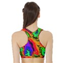 Hot Fractal Statement Sports Bra with Border View2