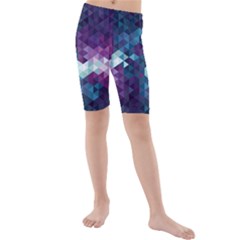 Geo Thunderstorm Kids  Mid Length Swim Shorts