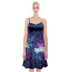 Geo Thunderstorm Spaghetti Strap Velvet Dress