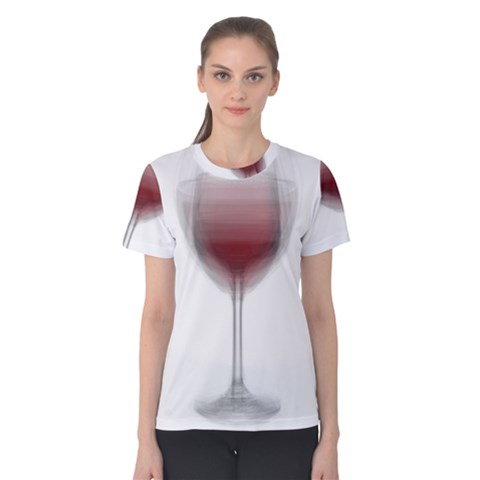 Wine Glass Steve Socha Women s Cotton Tee by WineGlassOverlay