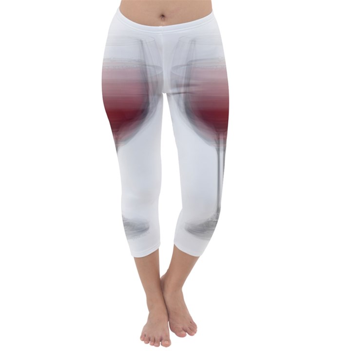 Wine Glass Steve Socha Capri Winter Leggings 