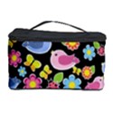 Spring pattern - black Cosmetic Storage Case View1