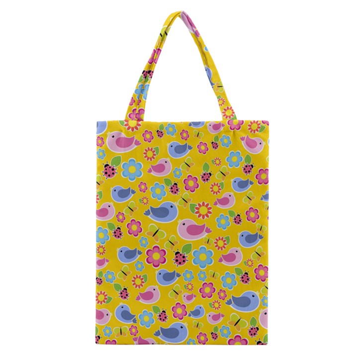 Spring pattern - yellow Classic Tote Bag