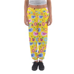 Spring Pattern - Yellow Women s Jogger Sweatpants by Valentinaart