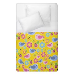 Spring Pattern - Yellow Duvet Cover (single Size) by Valentinaart