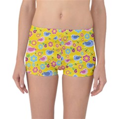 Spring Pattern - Yellow Reversible Bikini Bottoms by Valentinaart