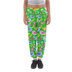 Spring Pattern - Green Women s Jogger Sweatpants by Valentinaart