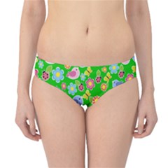 Spring Pattern - Green Hipster Bikini Bottoms by Valentinaart