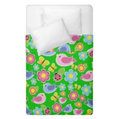 Spring Pattern - Green Duvet Cover Double Side (single Size) by Valentinaart