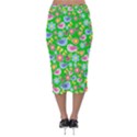 Spring pattern - green Velvet Midi Pencil Skirt View2