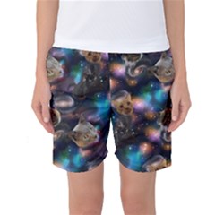 Galaxy Cats Women s Basketball Shorts by electrogiraffe