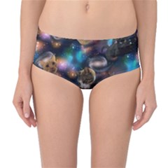 Galaxy Cats Mid-waist Bikini Bottoms