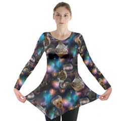 Galaxy Cats Long Sleeve Tunic 