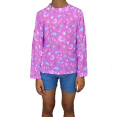 Spring Pattern - Pink Kids  Long Sleeve Swimwear by Valentinaart