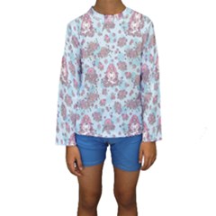 Space Roses Kids  Long Sleeve Swimwear