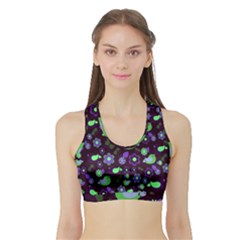 Spring Night Sports Bra With Border by Valentinaart