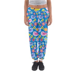 Spring Pattern - Blue Women s Jogger Sweatpants by Valentinaart