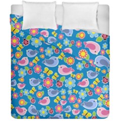 Spring Pattern - Blue Duvet Cover Double Side (california King Size) by Valentinaart