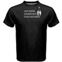 Black save water shower with your girlfriend Men s Cotton Tee View1