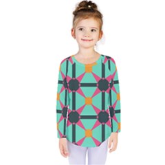 Pink Stars Pattern                                                  Kids  Long Sleeve Tee