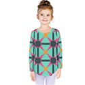 Pink stars pattern                                                  Kids  Long Sleeve Tee View1