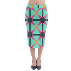 Pink Stars Pattern                                                            Midi Pencil Skirt by LalyLauraFLM