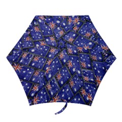 Australian Flag Urban Grunge Pattern Mini Folding Umbrellas by dflcprints