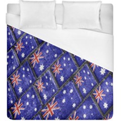 Australian Flag Urban Grunge Pattern Duvet Cover (king Size) by dflcprints