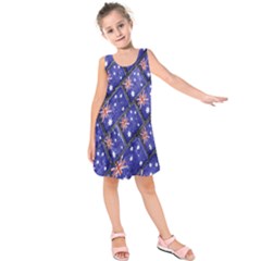 Australian Flag Urban Grunge Pattern Kids  Sleeveless Dress