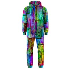 Rainbow Floral Doodle Hooded Jumpsuit (men)  by KirstenStar