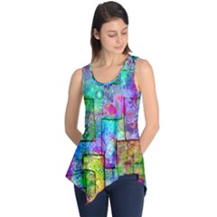 Rainbow Floral Doodle Sleeveless Tunic by KirstenStar