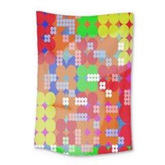 Abstract Polka Dot Pattern Small Tapestry