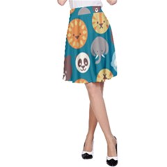 Animal Pattern A-line Skirt by Nexatart