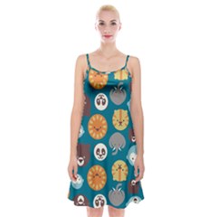 Animal Pattern Spaghetti Strap Velvet Dress by Nexatart