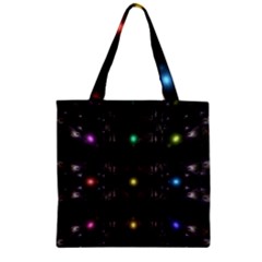 Abstract Sphere Box Space Hyper Zipper Grocery Tote Bag by Nexatart