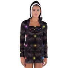 Abstract Sphere Box Space Hyper Women s Long Sleeve Hooded T-shirt by Nexatart