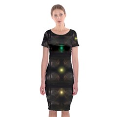 Abstract Sphere Box Space Hyper Classic Short Sleeve Midi Dress by Nexatart