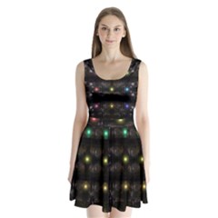 Abstract Sphere Box Space Hyper Split Back Mini Dress  by Nexatart