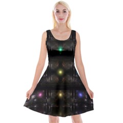 Abstract Sphere Box Space Hyper Reversible Velvet Sleeveless Dress by Nexatart