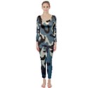 Blue Water Camouflage Long Sleeve Catsuit View1