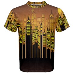 Buildings Skyscrapers City Men s Cotton Tee by Nexatart