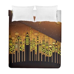 Buildings Skyscrapers City Duvet Cover Double Side (full/ Double Size) by Nexatart