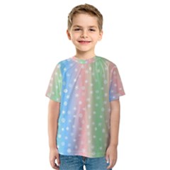 Christmas Happy Holidays Snowflakes Kids  Sport Mesh Tee