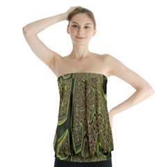 Fractal Complexity 3d Dimensional Strapless Top by Nexatart