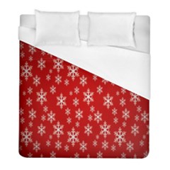 Christmas Snow Flake Pattern Duvet Cover (full/ Double Size) by Nexatart