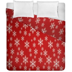 Christmas Snow Flake Pattern Duvet Cover Double Side (california King Size) by Nexatart